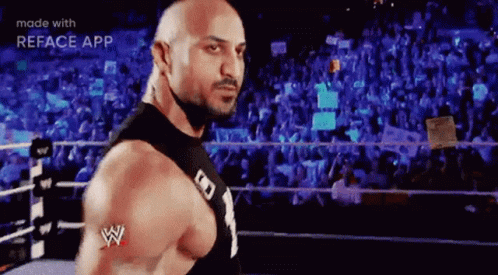 Wrestler Standing In Ring GIF