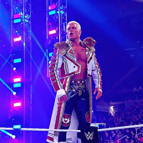 Wrestler Standing in Wrestling Ring