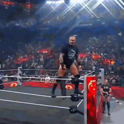 Wrestler Standing in Wrestling Ring