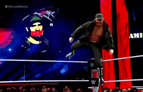 Wrestler Walking Out Of Ring With Crowd GIF