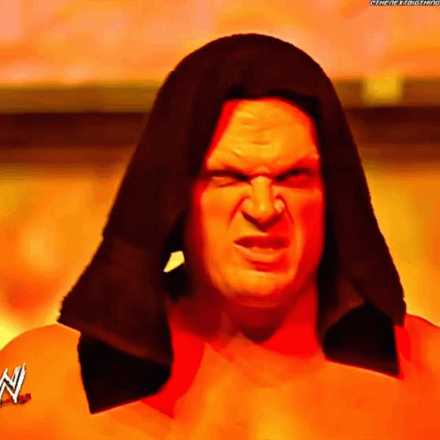 Wrestler With Hood Making Funny Face