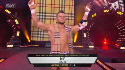 Wrestler With MJF on Shirt
