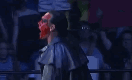 Wrestler With Red Mask in Ring