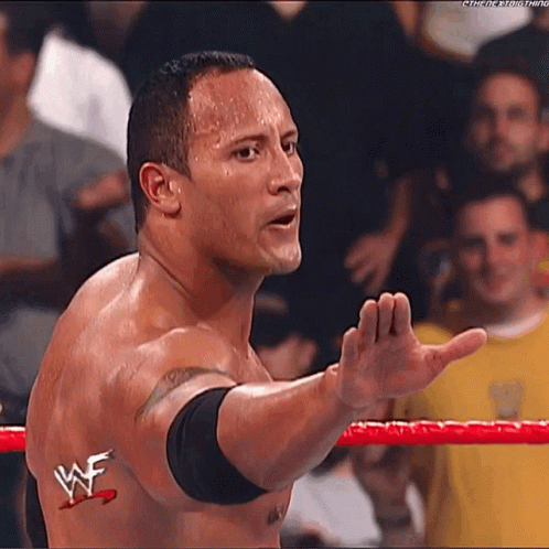 Wrestler with We Logo on Chest