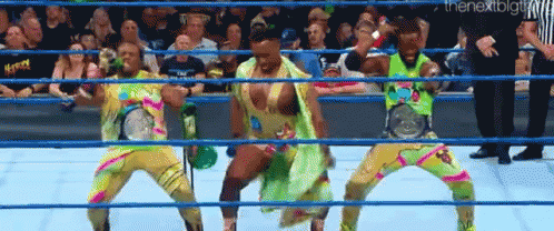 Wrestlers Dancing In Ring GIF