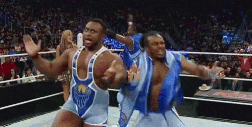 Wrestlers Dancing In Ring GIF