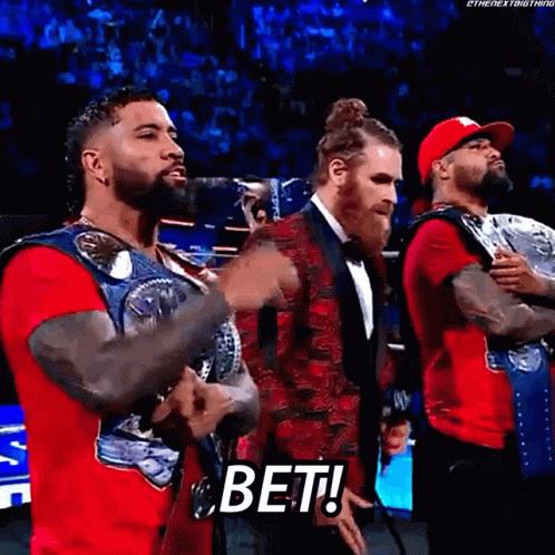 Wrestlers One in Red Shirt and Jacket