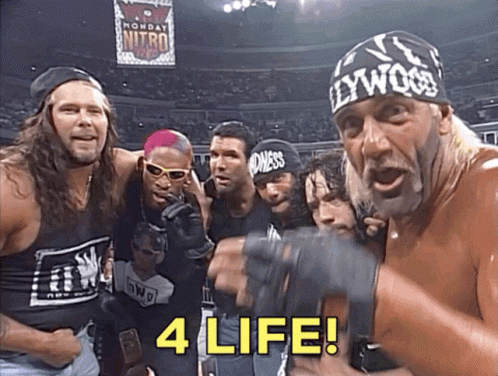 Wrestlers Posing with Hollywood Hat