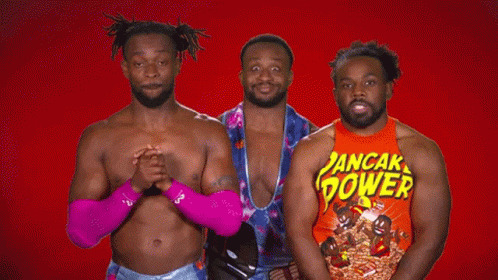 Wrestlers Posing With Pancake Power Shirt GIF