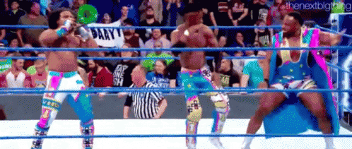 Wrestlers Standing In Ring GIF