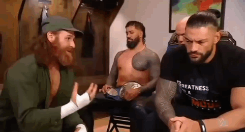 Wrestlers Talking in Locker Room