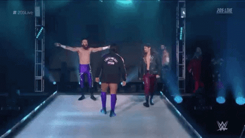 Wrestlers Walking Down Ramp