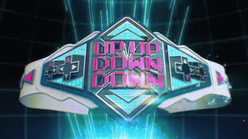 Wrestling Belt Saying Up Up Down Down GIF