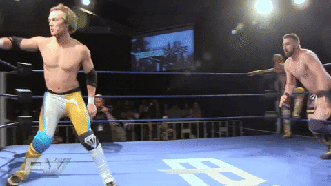 Wrestling Drop Kick Eap GIF