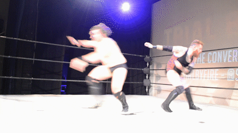 Wrestling Drop Kick On Head GIF