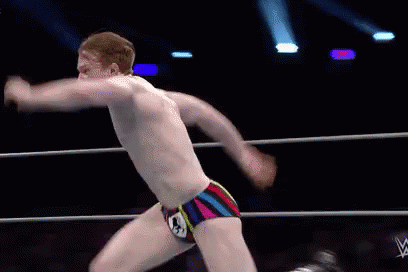 Wrestling Flying Kick GIF