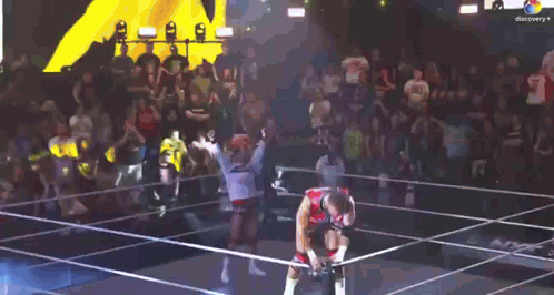 Wrestling Match Broadcast GIF