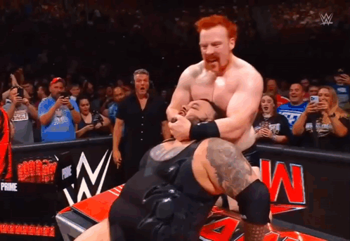 Wrestling Match in Front of WWE Crowd