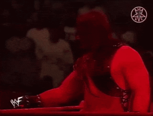 Wrestling Match In Front Of WWE Sign GIF