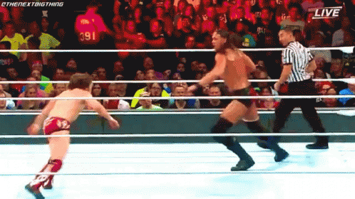 Wrestling Match Live On WWE Network GIF