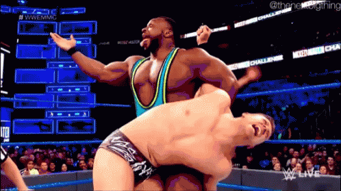 Wrestling Match On WWE Live GIF