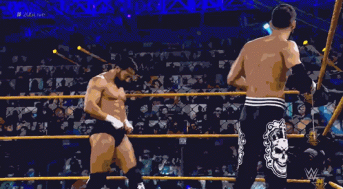 Wrestling Match with W Logo