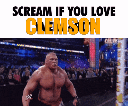 Wrestling Ring Scream If You Love Clemson