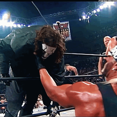 Wrestling Ring With World Heavyweight Sign