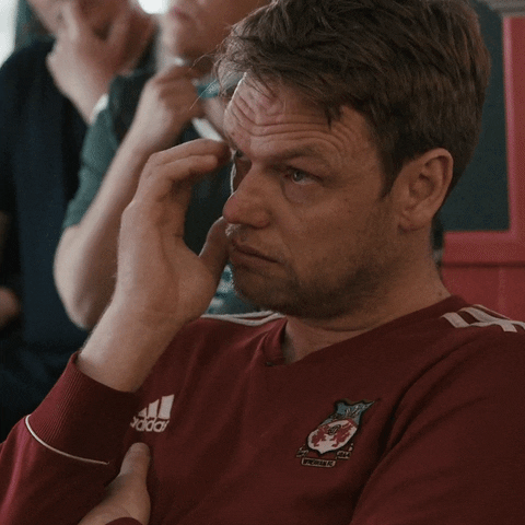 Wrexham Fan Showing Despair GIF