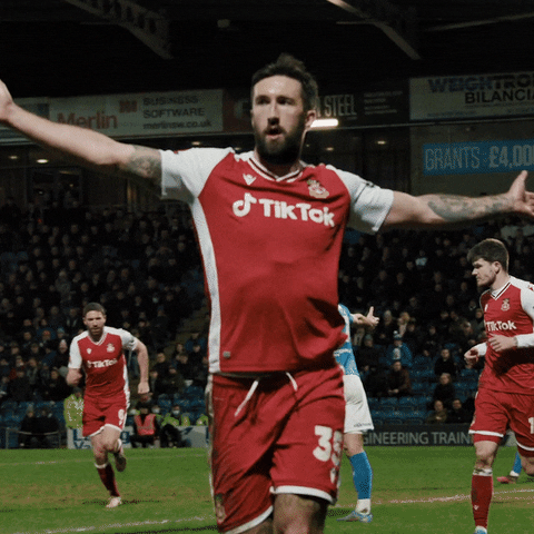 Wrexham Ollie Palmer Arms Wide GIF