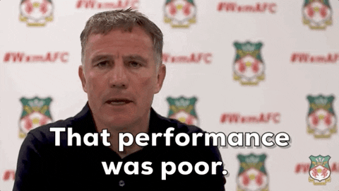 Wrexham Phil Parkinson Poor Performance GIF