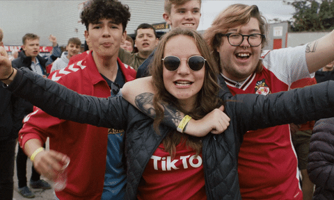 Wrexham Super Fans Scream GIF