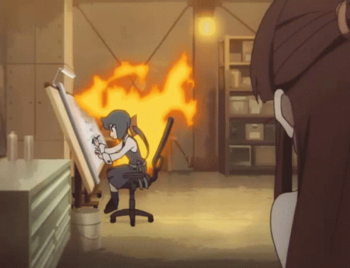 Writing Fire Constanze Little Witch Academia GIF