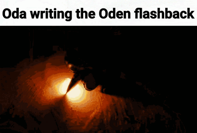 Writing Fire Oden Flashback Meme GIF