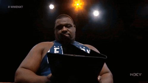 Writing Fire Startled Keith Lee Wrestler GIF
