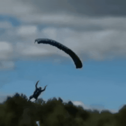 Wrong Landing Paragliding GIF
