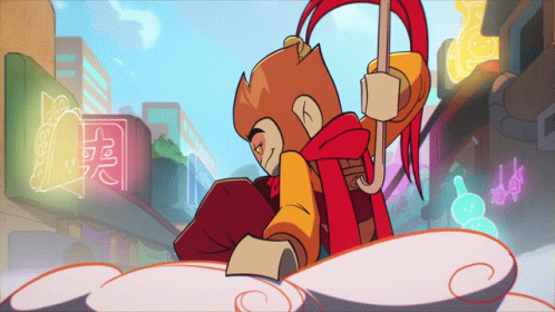 Wukong Scratching His Back GIF