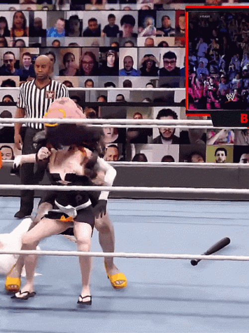 WWE Avatar Female Wrestlers Body Slam GIF