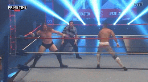 Wwe Drop Kick Knock Out GIF