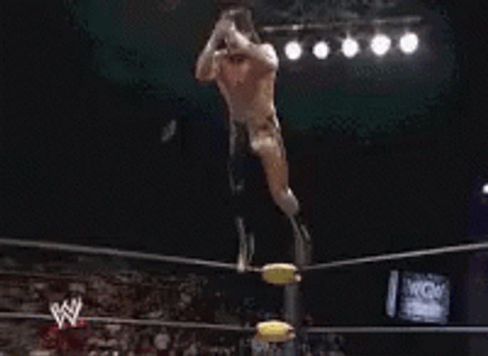 WWE Ring Jump And Body Slam GIF
