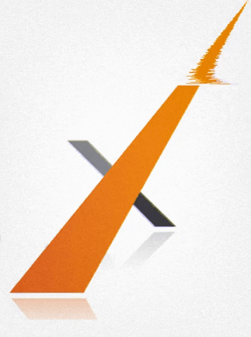 Glitchy Asymmetrical X Animated Art GIF