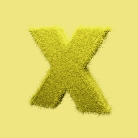Yellow Velvet 3d X Design GIF
