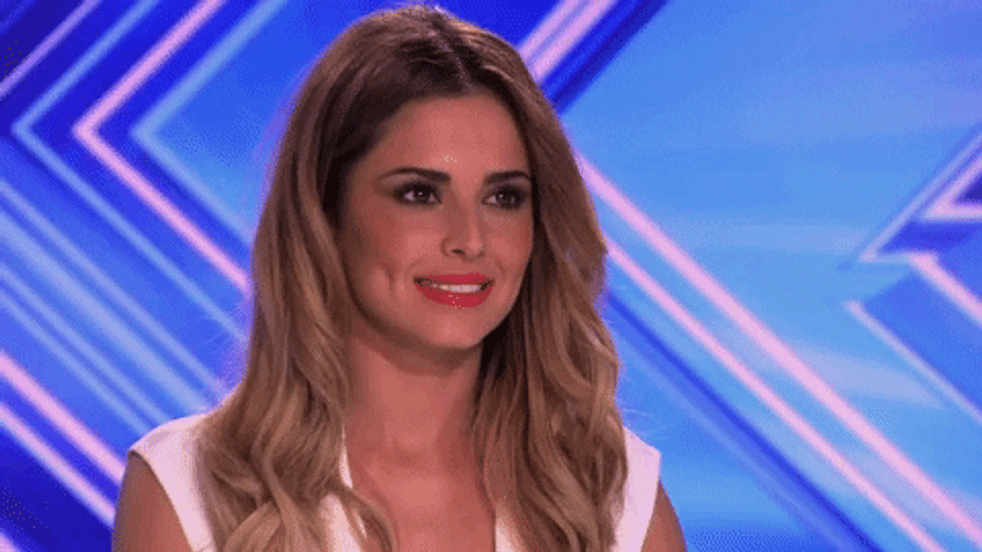 X Factor Cheryl Cole Happy Then Sad Reaction GIF