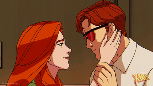 X-Men Cartoon of Man and Woman