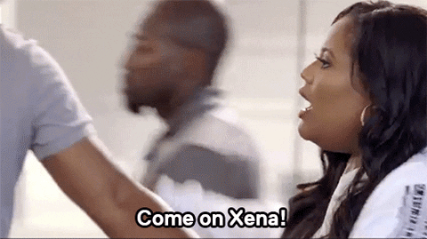 Xena Warrior Princess Fighting Karate Chop GIF