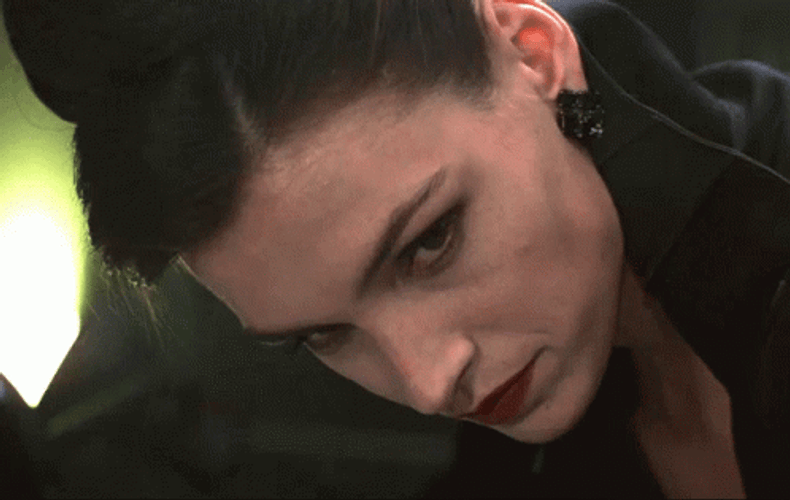 Xenia Onatopp Looking Up GIF