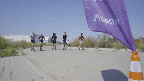Xiaomi Scooters Racing GIF