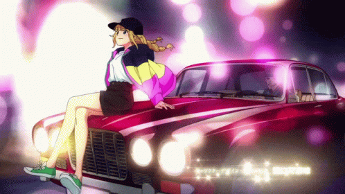 Ya Boy Kongming Eiko In Front Of Car GIF