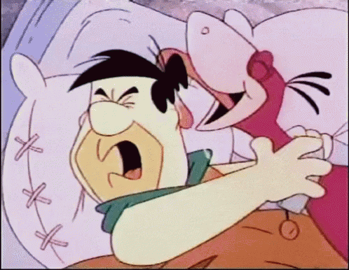 Yabba Dabba Doo Dino Licks Fred GIF