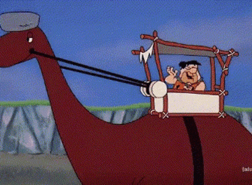 Yabba Dabba Doo Fred Flintstone Getting Sucked GIF